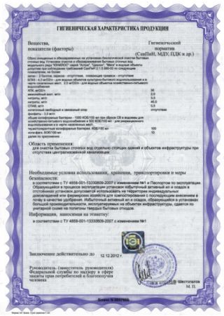 Гигиеническая характеристика продукции